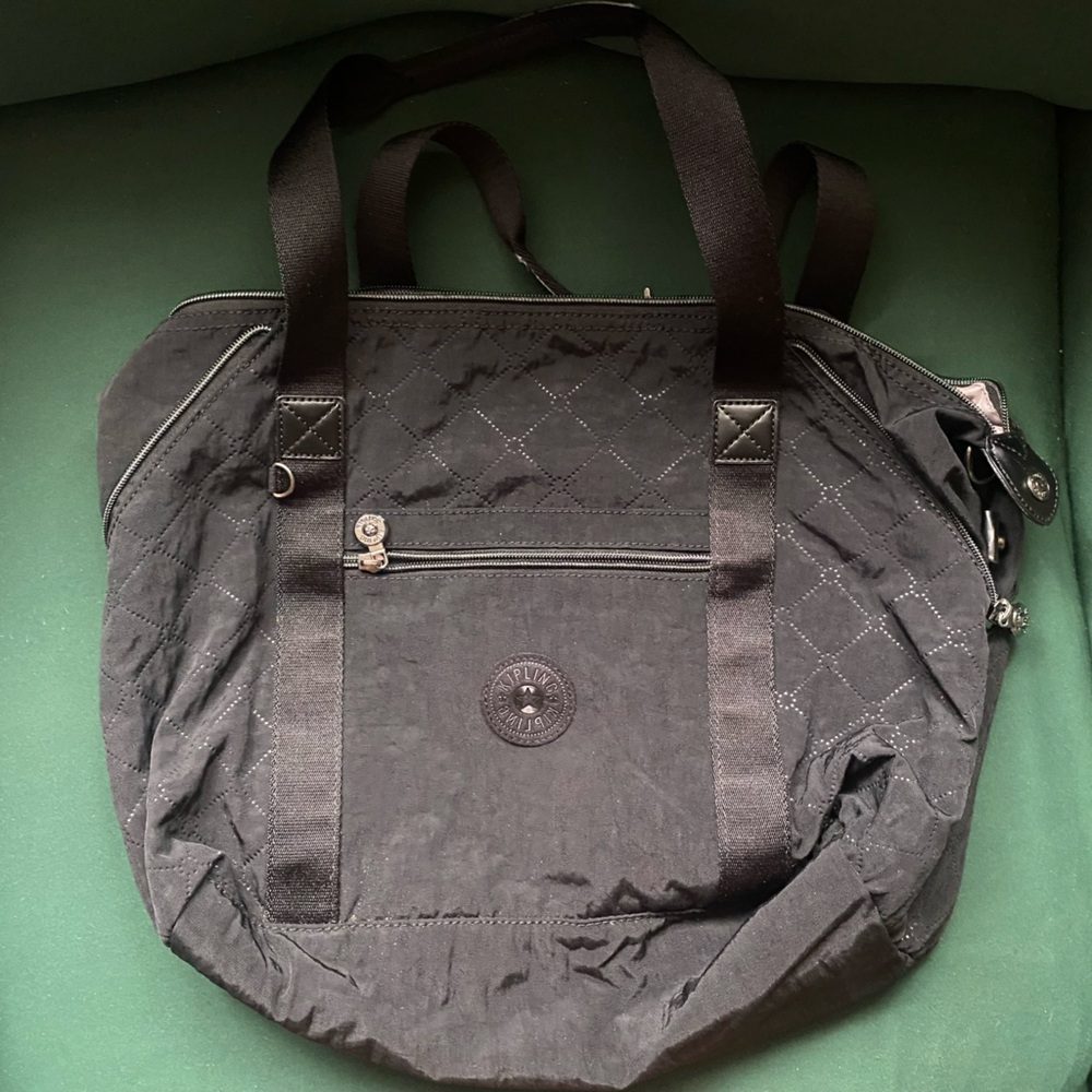 Kipling Large Black Quilted Bag